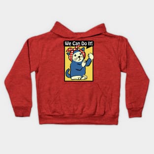 We Can Do It! Rosie Riveter Cat Kids Hoodie